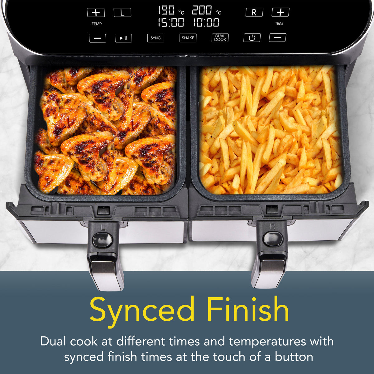 Climatik CAF500 Dual Basket Air Fryer (8L)
