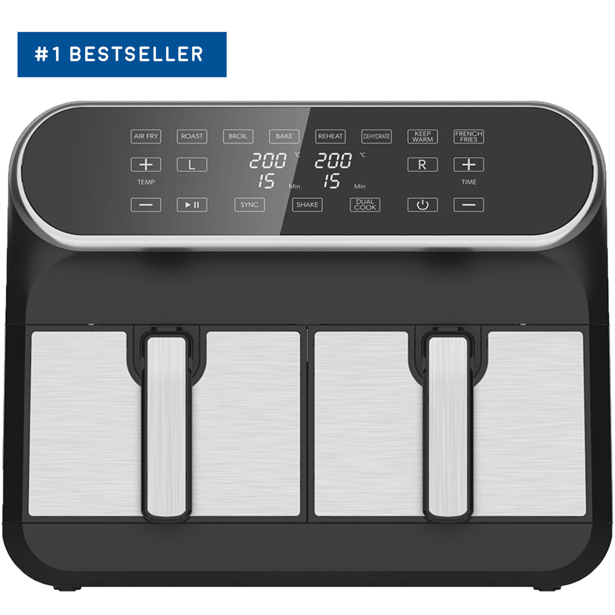 Climatik CAF500 Dual Basket Air Fryer (8L)