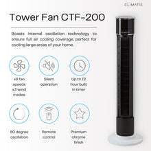 Load image into Gallery viewer, Climatik CTF-200 Tower Fan
