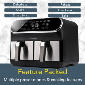 Climatik CAF-500 Dual Basket Air Fryer (8L)