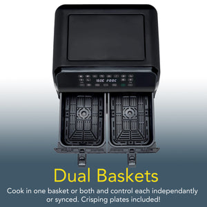 Climatik CAF-400 Dual Basket Air Fryer (8L)